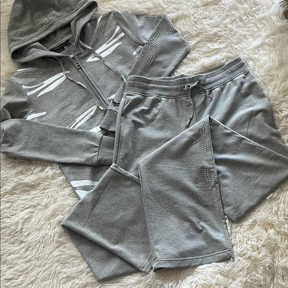 BCBG MAXAZRIA Heather Gray Jogger Pants Sz M NWT - Picture 17 of 17